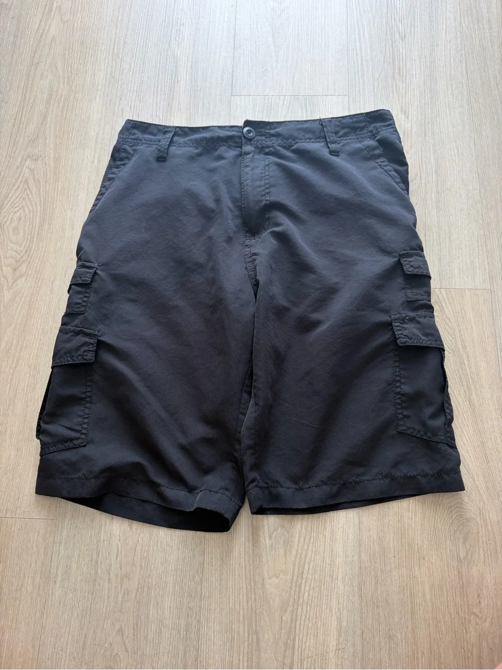 Plugg Black Men's Cargo Shorts with Multiple Pockets